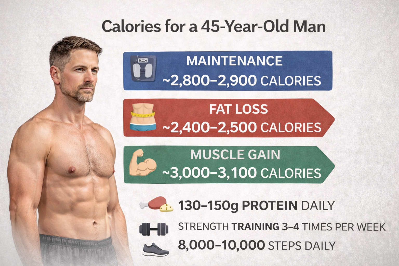 How Many Calories Should a 45-Year-Old Man Eat? - The Fit Father 40 ...